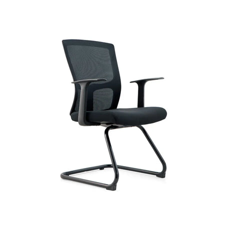 Modern Ergonomic Mesh Office Chair with Black Arms Image - 2
