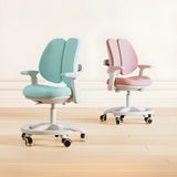Modern Ergonomic Mesh Swivel Base Pink Office Chair Image - 1