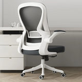 Modern Ergonomic Mesh White Office Chair with Armrest Image - 5