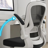 Modern Ergonomic Mesh White Office Chair with Armrest Image - 6