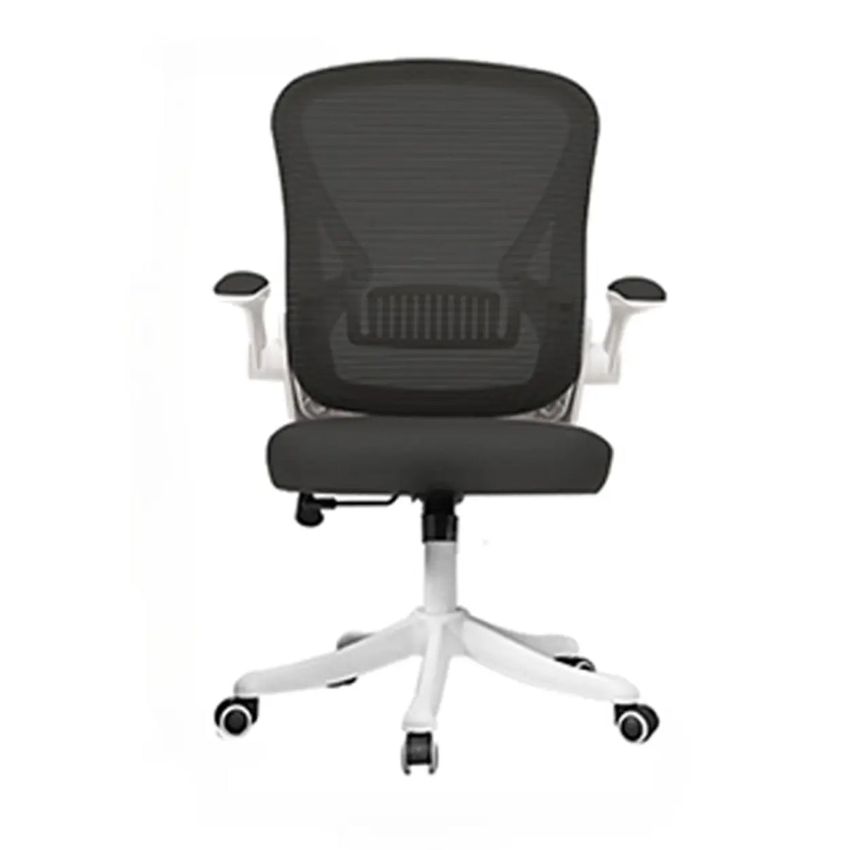 Modern Ergonomic Mesh White Office Chair with Armrest Image - 9