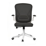 Modern Ergonomic Mesh White Office Chair with Armrest Image - 9