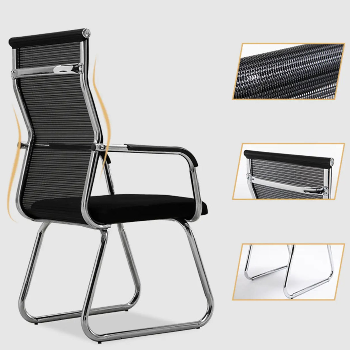 Modern Ergonomic Office Chair Mesh Black Adjustable Comfort Image - 13