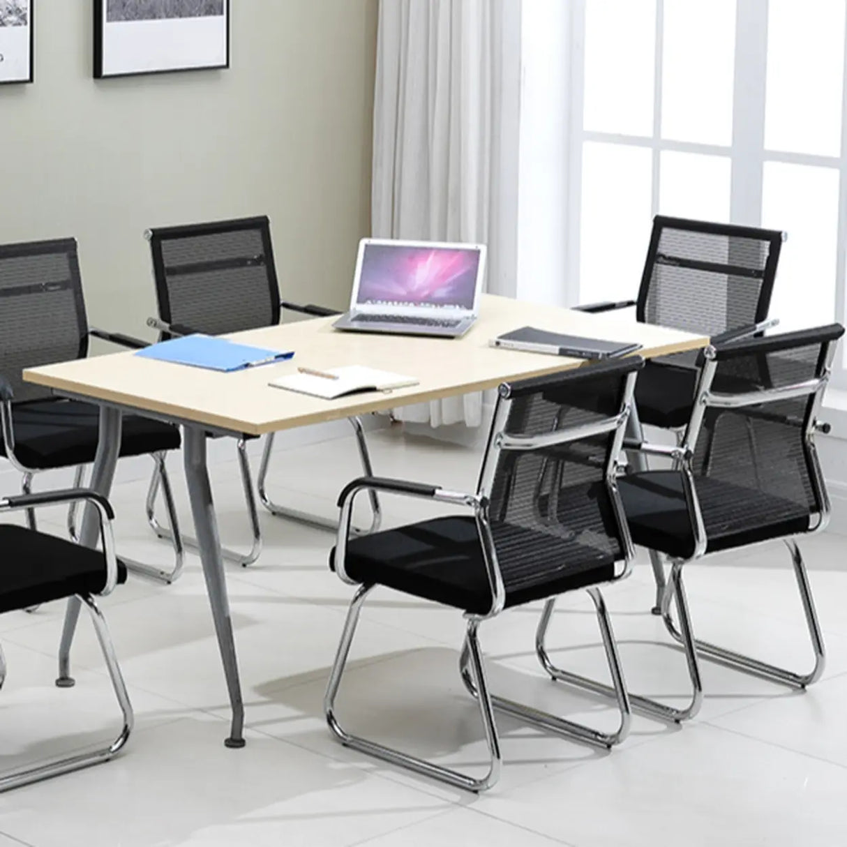 Modern Ergonomic Office Chair Mesh Black Adjustable Comfort Image - 6