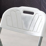 Modern Ergonomic Plastic Folding Office White Chair Image - 11