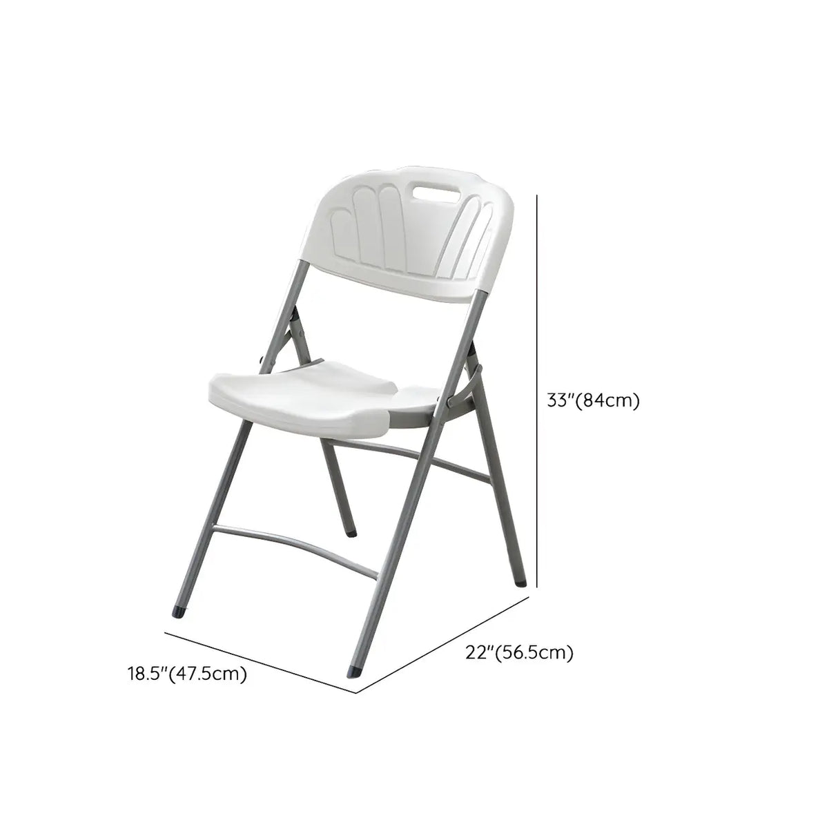 Modern Ergonomic Plastic Folding Office White Chair 
