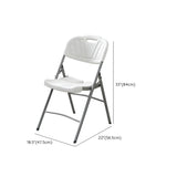 Modern Ergonomic Plastic Folding Office White Chair #size