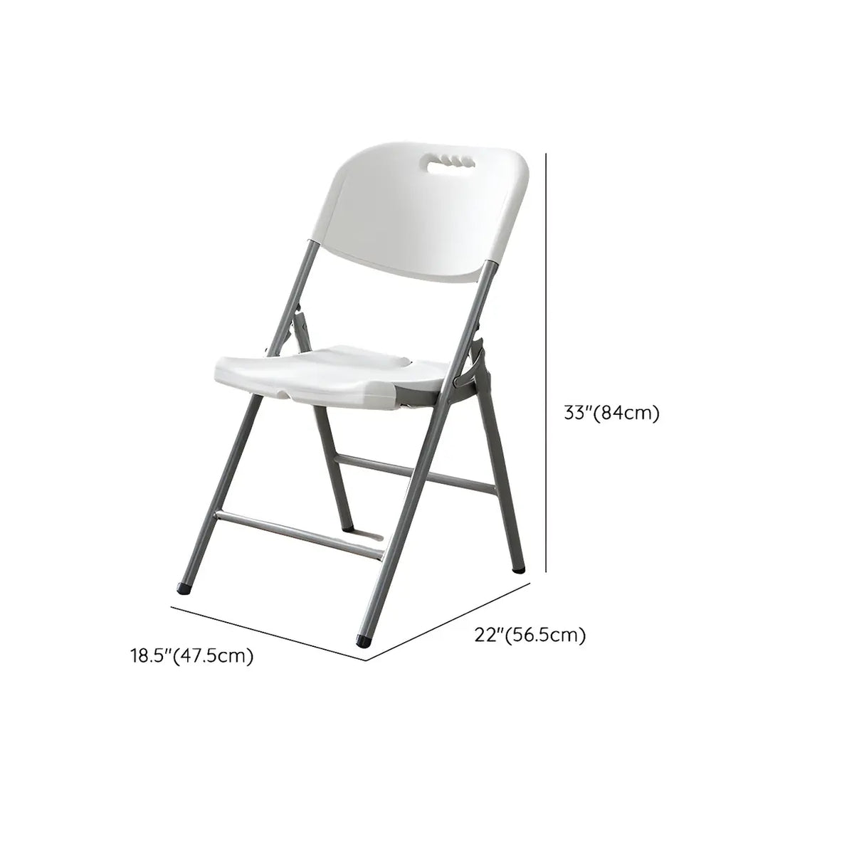 Modern Ergonomic Plastic Folding Office White Chair Image - 13