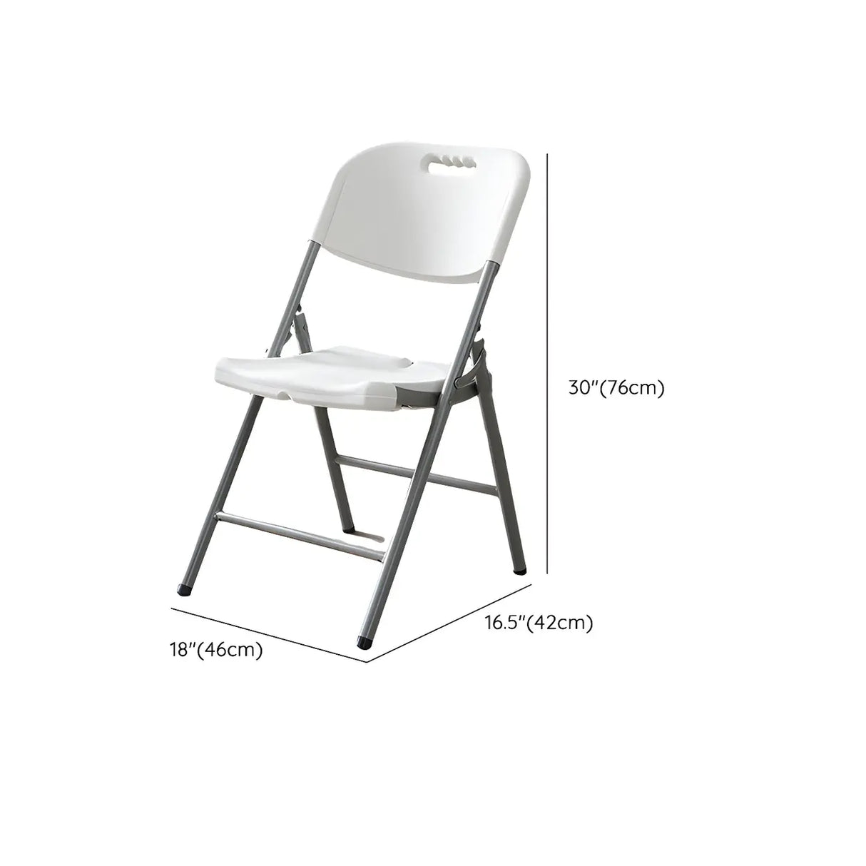 Modern Ergonomic Plastic Folding Office White Chair Image - 14