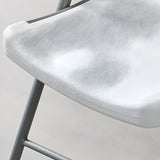 Modern Ergonomic Plastic Folding Office White Chair Image - 8
