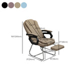 Modern Ergonomic Reclining Faux Leather Black Office Chair Image - 20