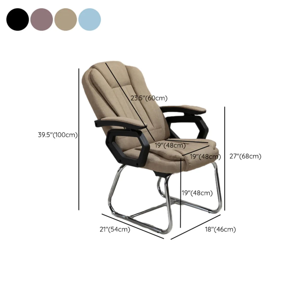 Modern Ergonomic Reclining Faux Leather Black Office Chair Image - 22