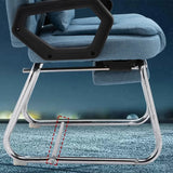Modern Ergonomic Reclining Faux Leather Black Office Chair Image - 4