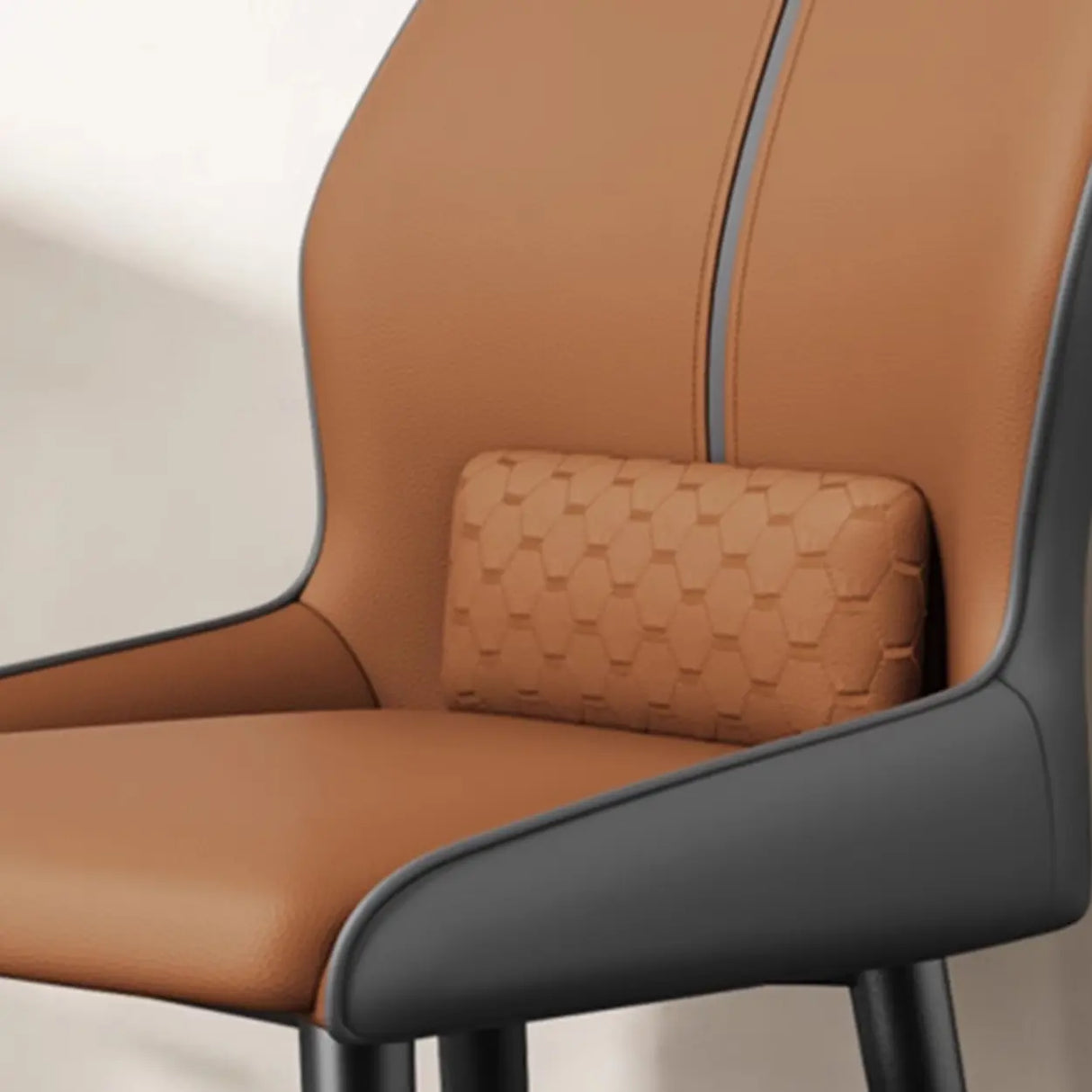 Modern Ergonomic Upholstered Dining Chair with Lumbar Support Image - 10