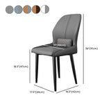 Modern Ergonomic Upholstered Dining Chair with Lumbar Support #size