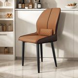 Modern Ergonomic Upholstered Dining Chair with Lumbar Support Image - 9