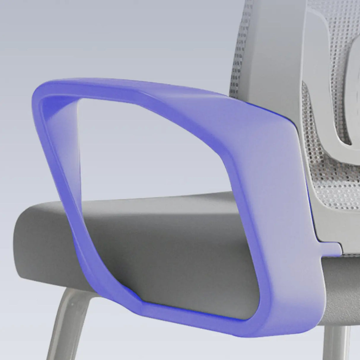Modern Ergonomic Upholstered Mid-Back Steel Task Chair Image - 10