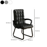 Modern Ergonomic Upholstered Mid-Back Steel Task Chair Image - 15