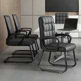 Modern Ergonomic Upholstered Mid-Back Steel Task Chair Image - 1