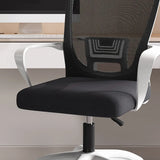 Modern Ergonomic White Mesh Office Chair with Wheels Image - 11