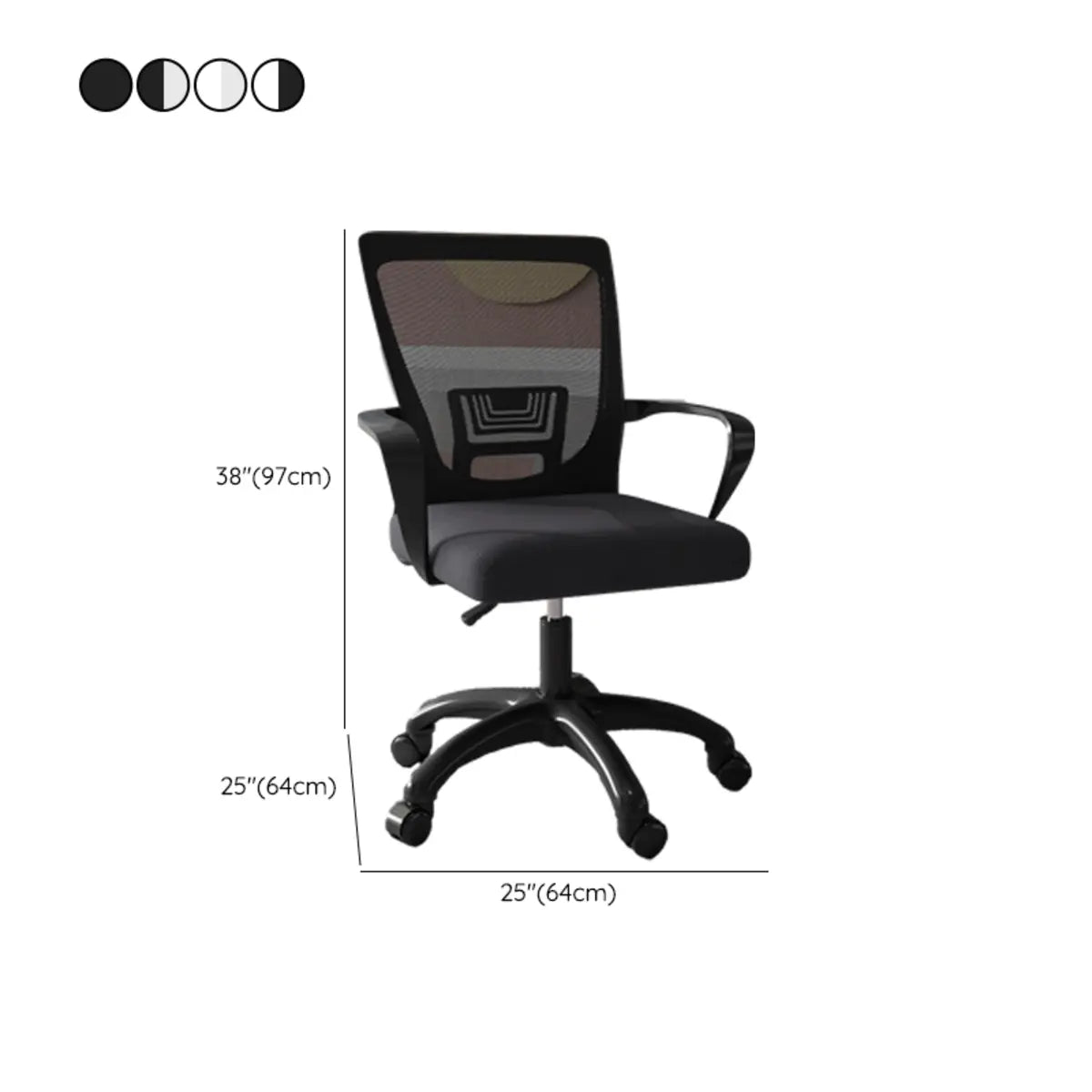 Modern Ergonomic White Mesh Office Chair with Wheels 