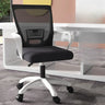 Modern Ergonomic White Mesh Office Chair with Wheels Image - 5