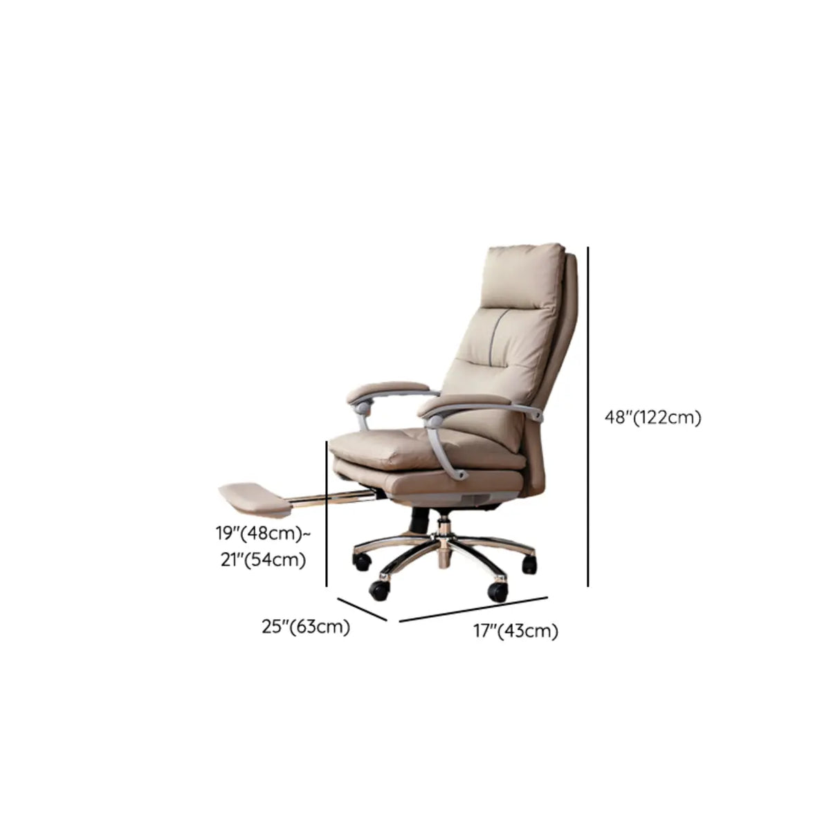 Modern Executive Leather Adjustable Boss Office Chair Image - 11