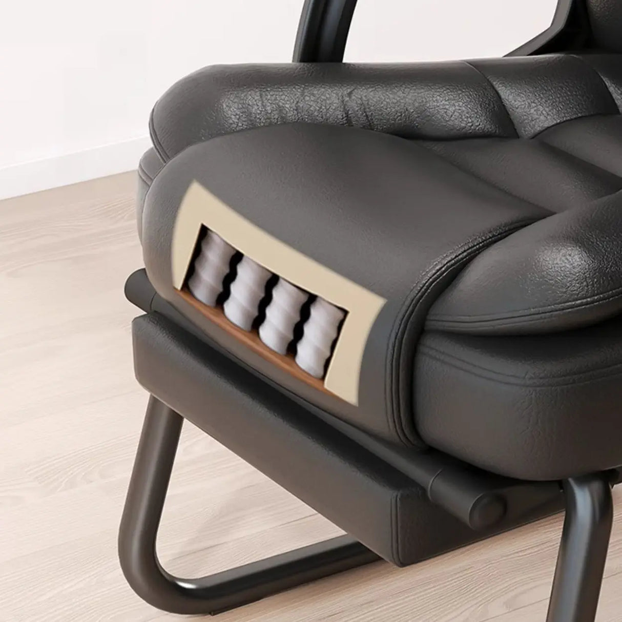 Modern Executive Leather Recliner Office Chair with Footrest Image - 10