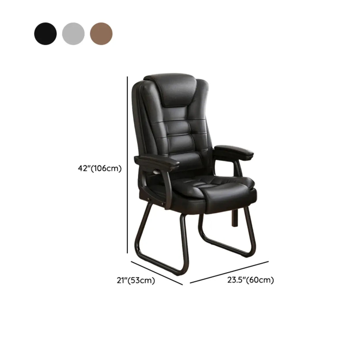Modern Executive Leather Recliner Office Chair with Footrest 