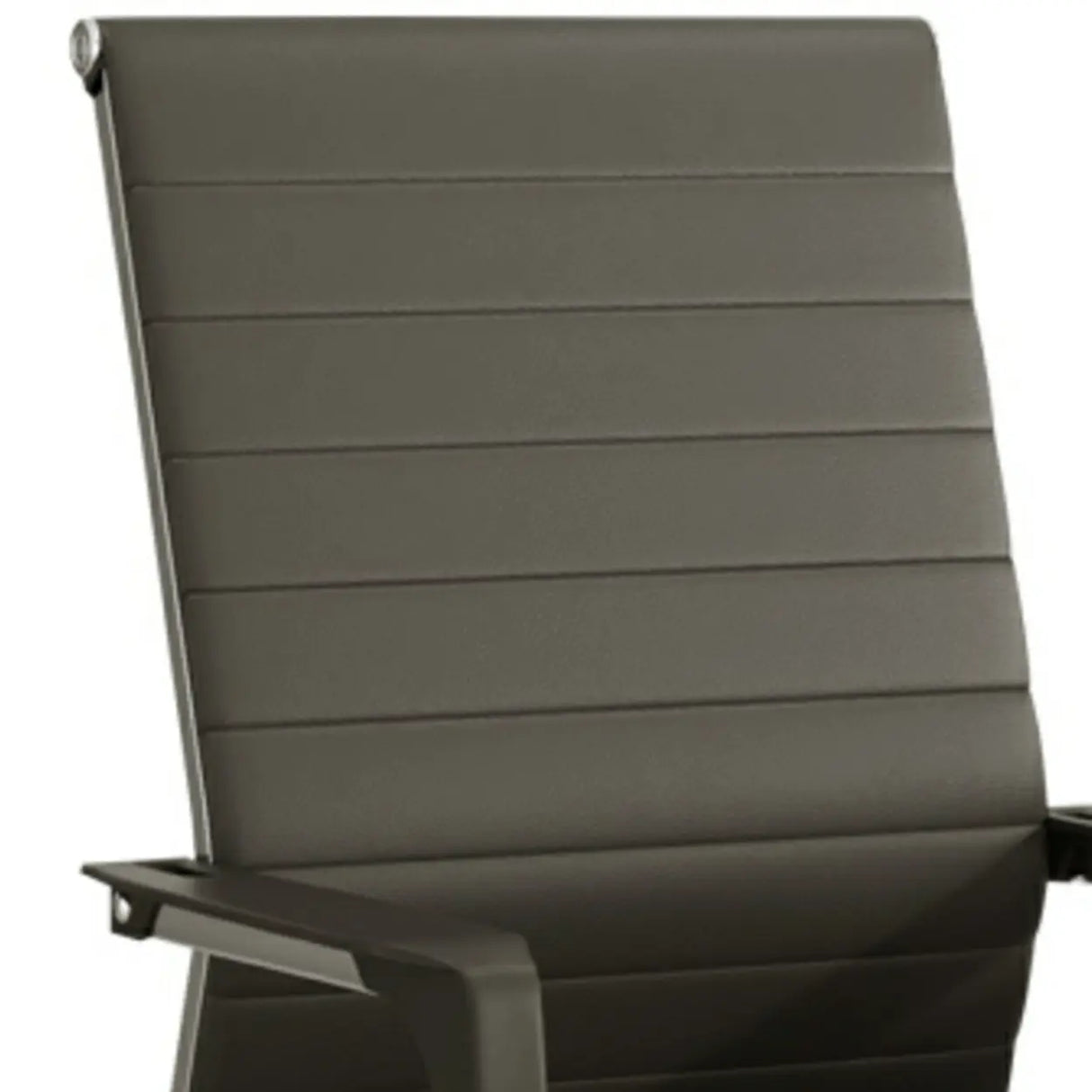 Modern Executive Leather Seat Chrome Frame Office Chair Image - 10
