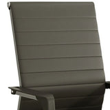 Modern Executive Leather Seat Chrome Frame Office Chair Image - 10