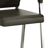 Modern Executive Leather Seat Chrome Frame Office Chair Image - 11