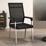Modern Executive Leather Seat Chrome Frame Office Chair Image - 3