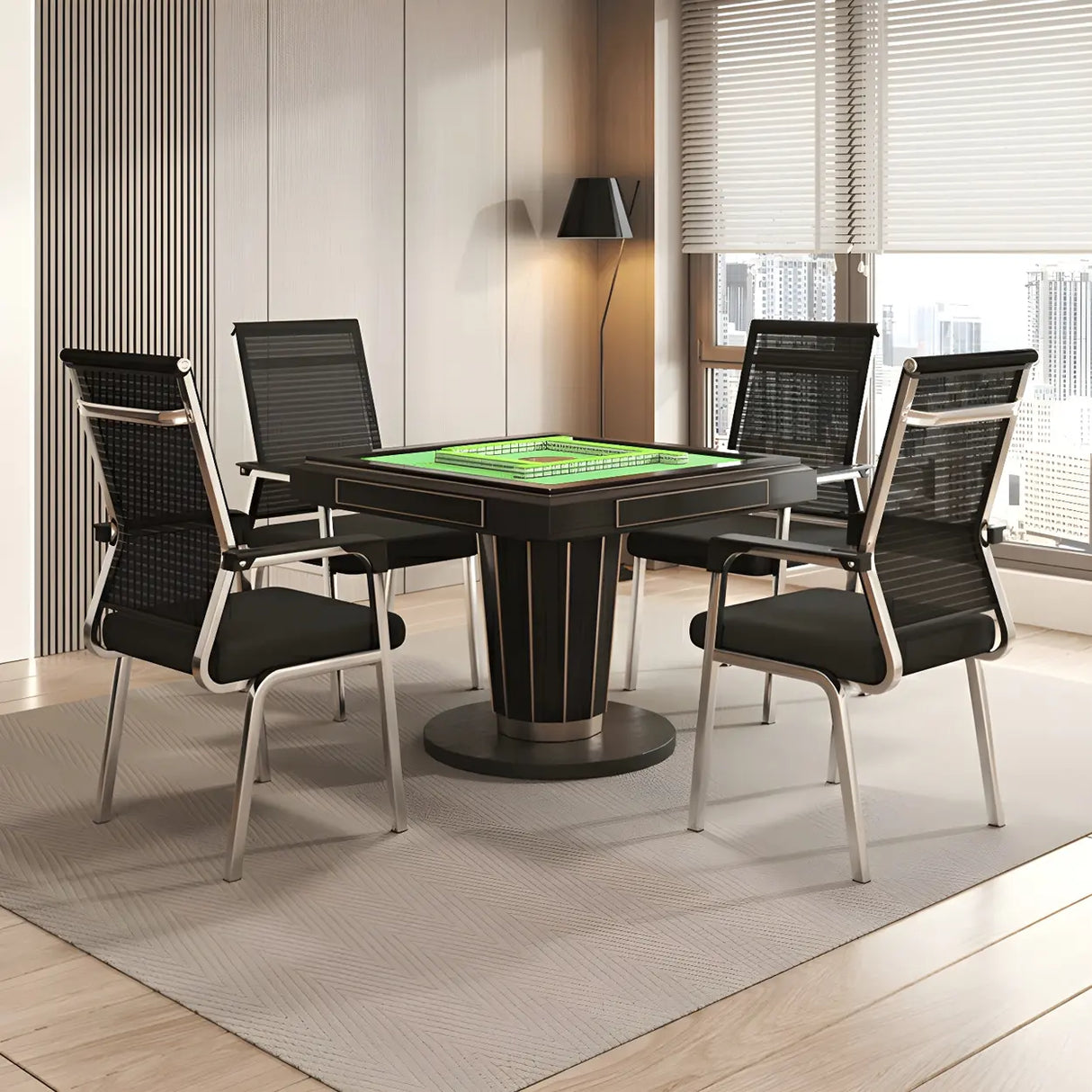 Modern Executive Leather Seat Chrome Frame Office Chair Image - 4