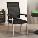 Modern Executive Leather Seat Chrome Frame Office Chair Image - 7