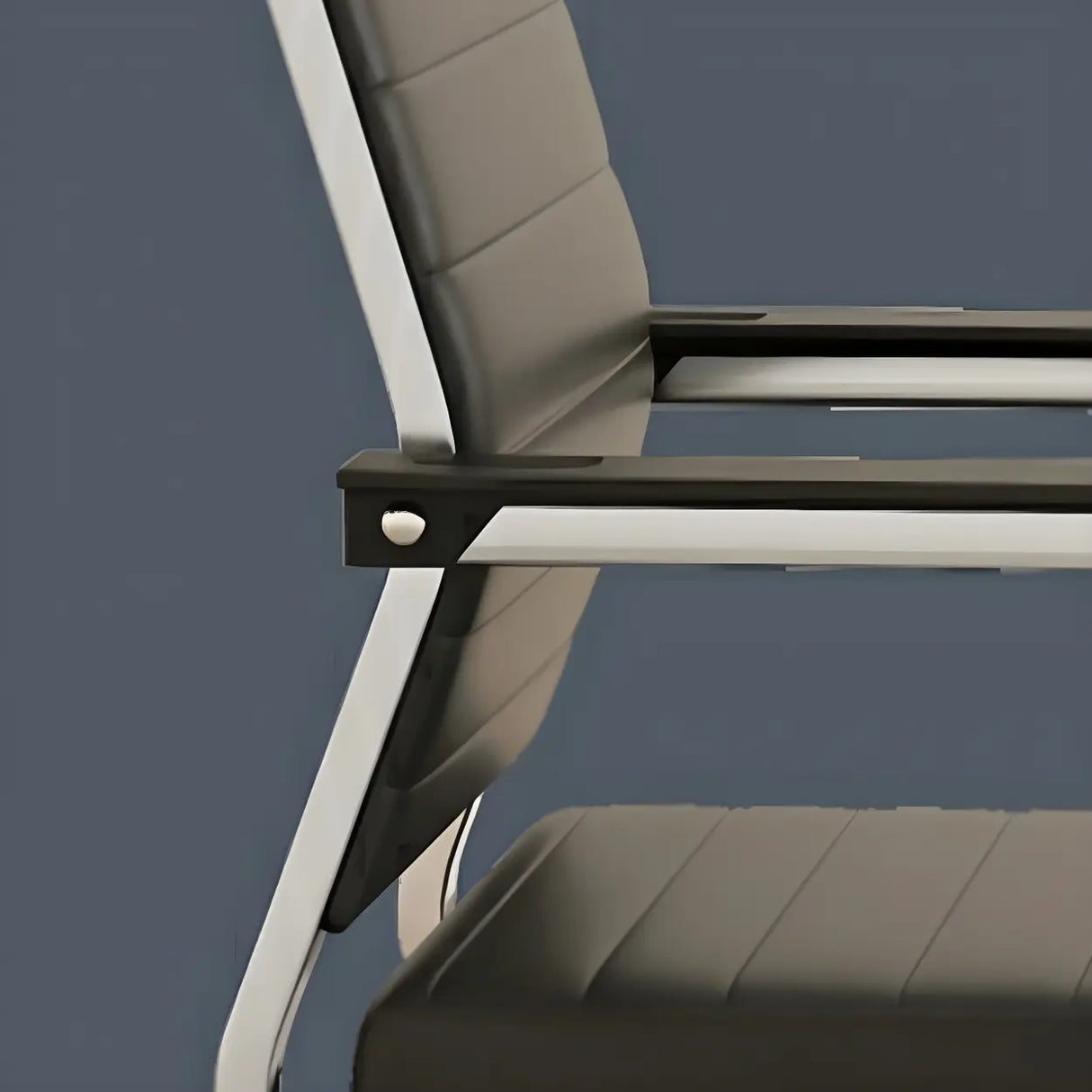 Modern Executive Leather Seat Chrome Frame Office Chair Image - 8