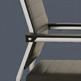 Modern Executive Leather Seat Chrome Frame Office Chair Image - 8