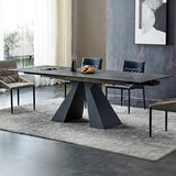 Modern Extendable Dining Table Sintered Stone Rectangle Table Image - 11