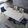 Light Grey 55.1"L x 35.4"W x 29.2"H Modern Extendable Dining Table Sintered Stone Rectangle Table Image - 2