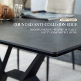 Modern Extendable Dining Table Sintered Stone Rectangle Table Image - 5