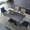 Black 55.1"L x 35.4"W x 29.2"H Modern Extendable Dining Table Sintered Stone Rectangle Table Image - 8
