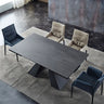 Deep Grey 55.1"L x 35.4"W x 29.2"H Modern Extendable Dining Table Sintered Stone Rectangle Table Image - 9
