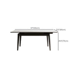 Modern Extendable Rectangular Wood Dining Table Black Large Image - 11