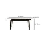 Modern Extendable Rectangular Wood Dining Table Black Large Image - 12