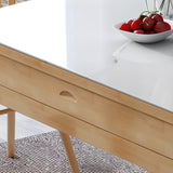 Modern Extendable Round White Sintered Stone Dining Table Image - 8