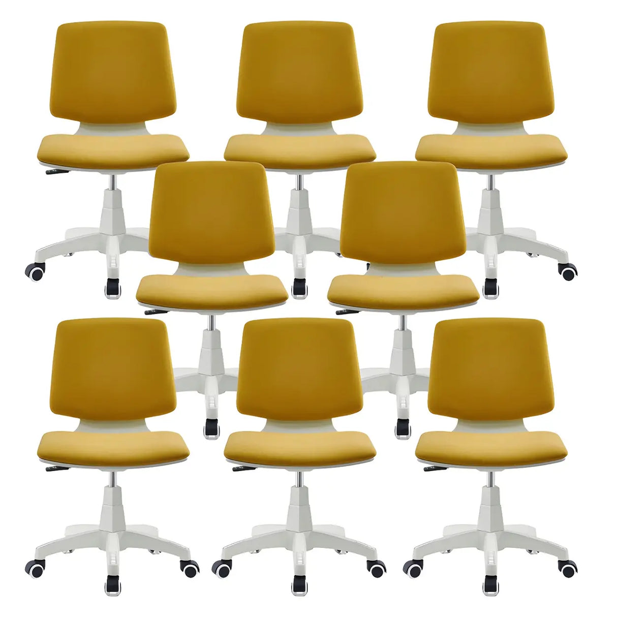 Modern Fabric Low Back Wheels Swivel Office Chair Image - 10