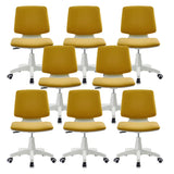 Modern Fabric Low Back Wheels Swivel Office Chair Image - 10