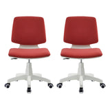 Modern Fabric Low Back Wheels Swivel Office Chair Image - 12