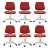 Modern Fabric Low Back Wheels Swivel Office Chair Image - 17