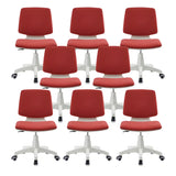 Modern Fabric Low Back Wheels Swivel Office Chair Image - 18